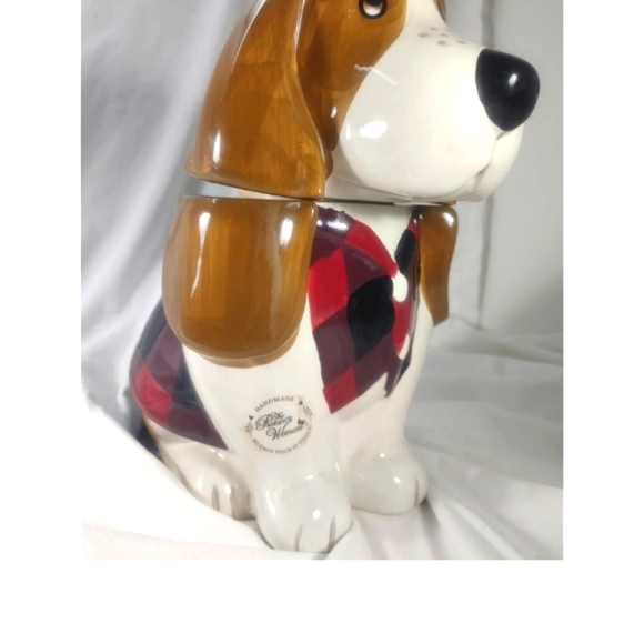 Pioneer woman cookie jar Plaid Charlie Christmas, holiday Gift idea Retired HTF - Picture 1 of 10